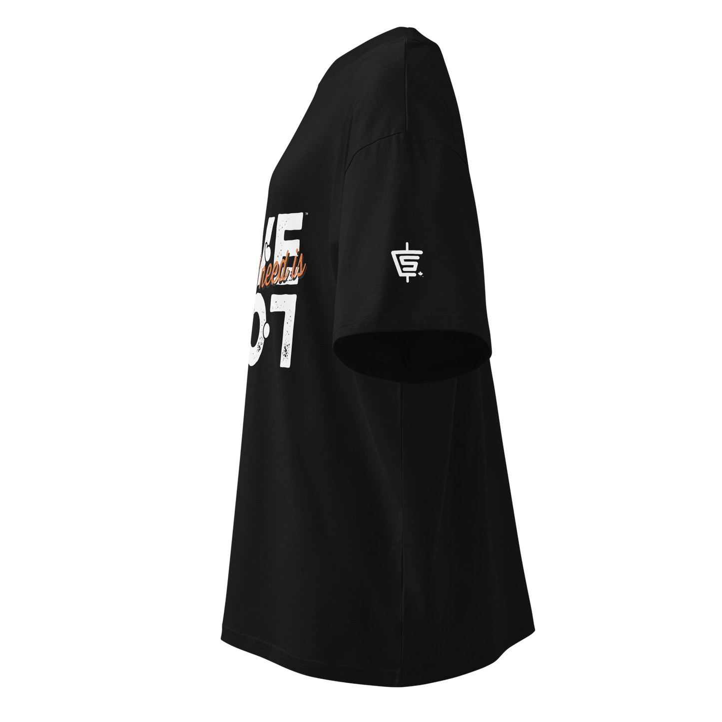 All that I need is Love Hub Organic Black Oversized T-shirt