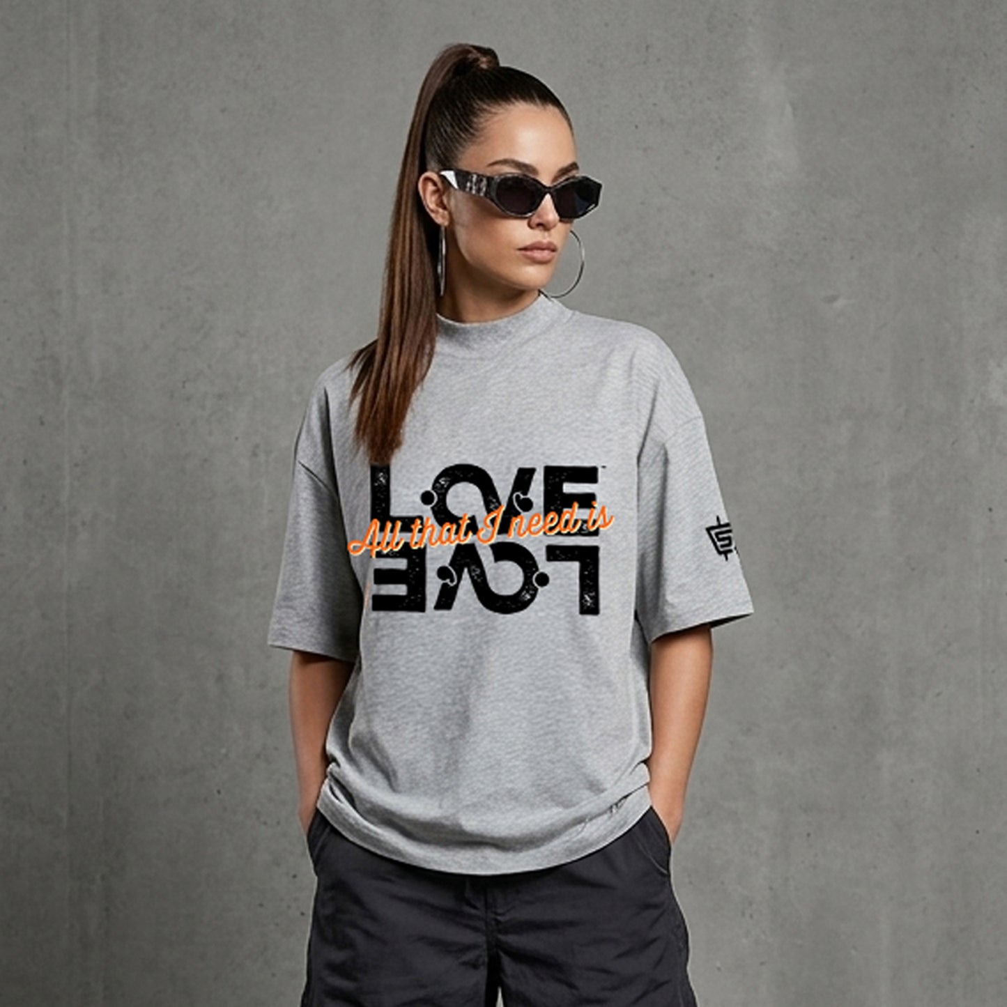 All that I need is Love Hub Organic Oversized T-shirt