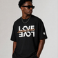 All that I need is Love Hub Organic Black Oversized T-shirt