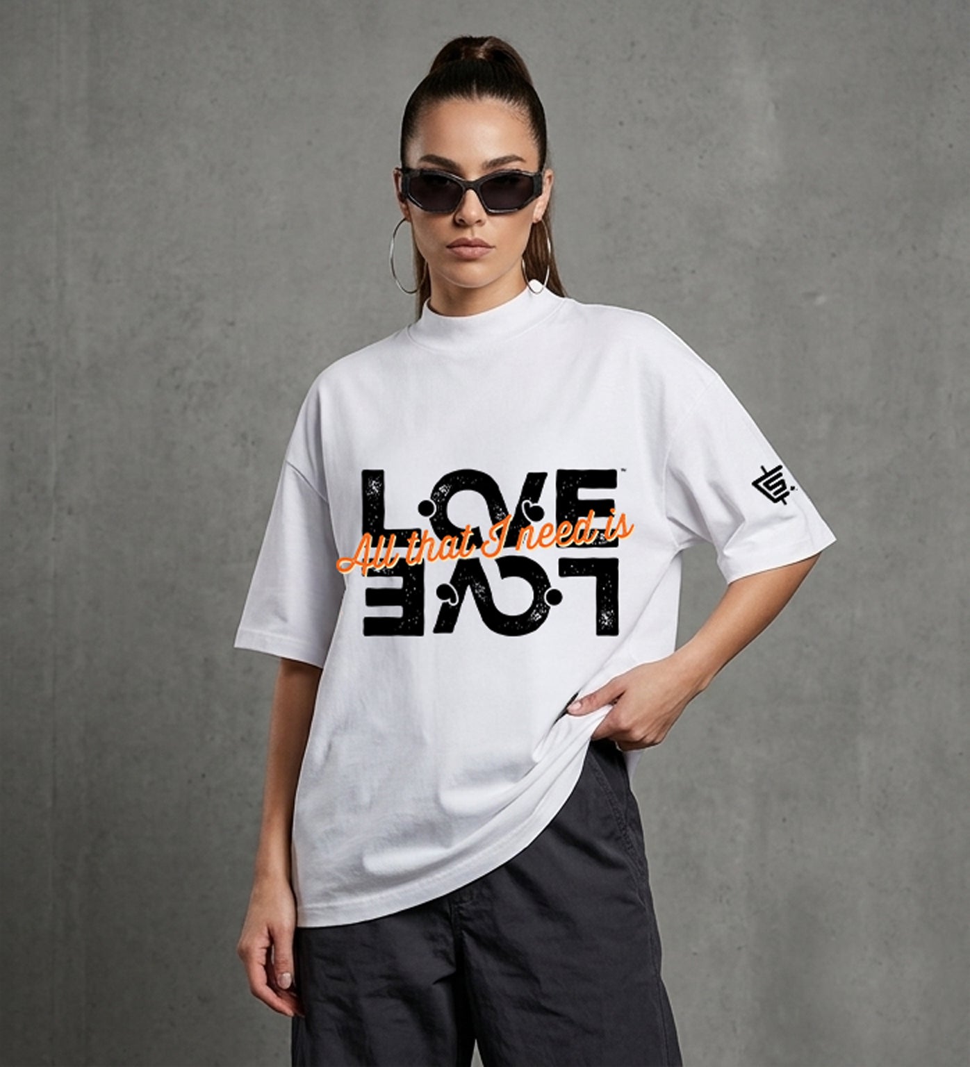 All that I need is Love Hub Organic Oversized T-shirt