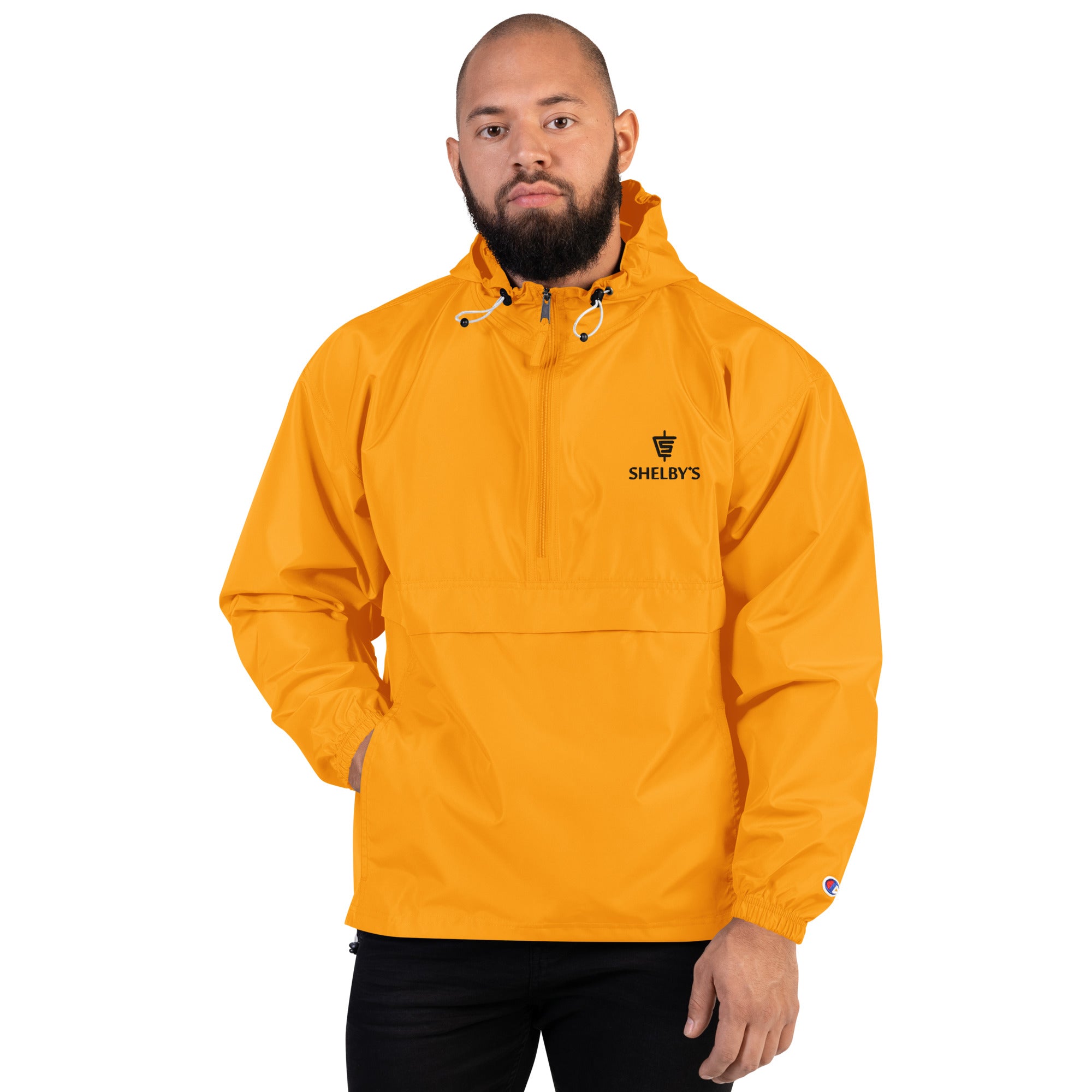 Champion windbreaker mens store gold